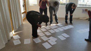 Lecture de la pièce de théatre "Terre Noire" au Théâtre Les Bouffes du Nord à Paris, France en 2015
