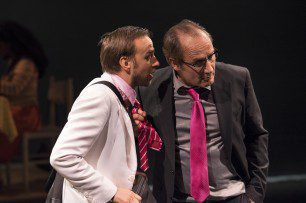 Jeremias Nussbaum et Hippolyte Girardot dans "Terre Noire" de Stefano Massini, Mise en scène Irina Brook pour le Theatre National de Nice